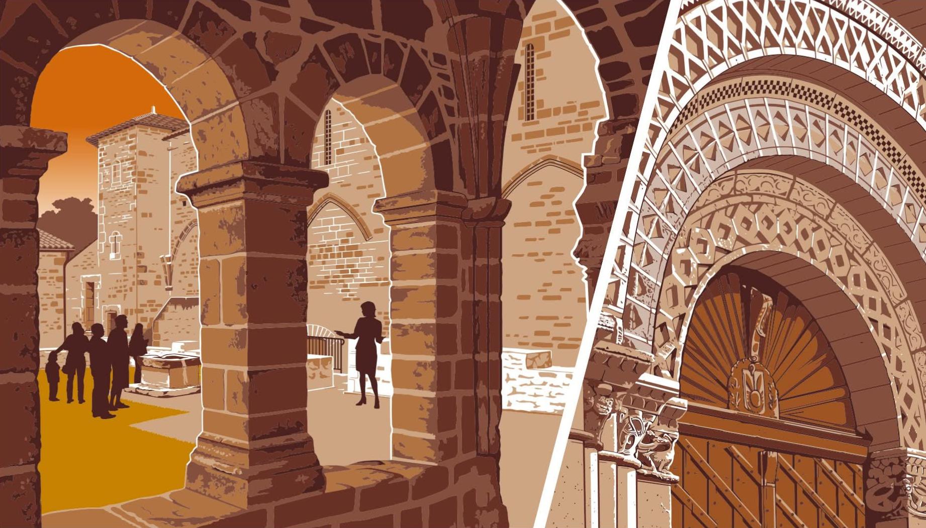 Photo du panneau : abbaye de St-Amand de boixe